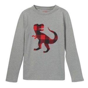 Cat & Jack | Toddler Boy’s Buffalo Plaid Dinosaur Shirt | Size 3T